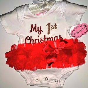 My 1st Christmas tutu onesie